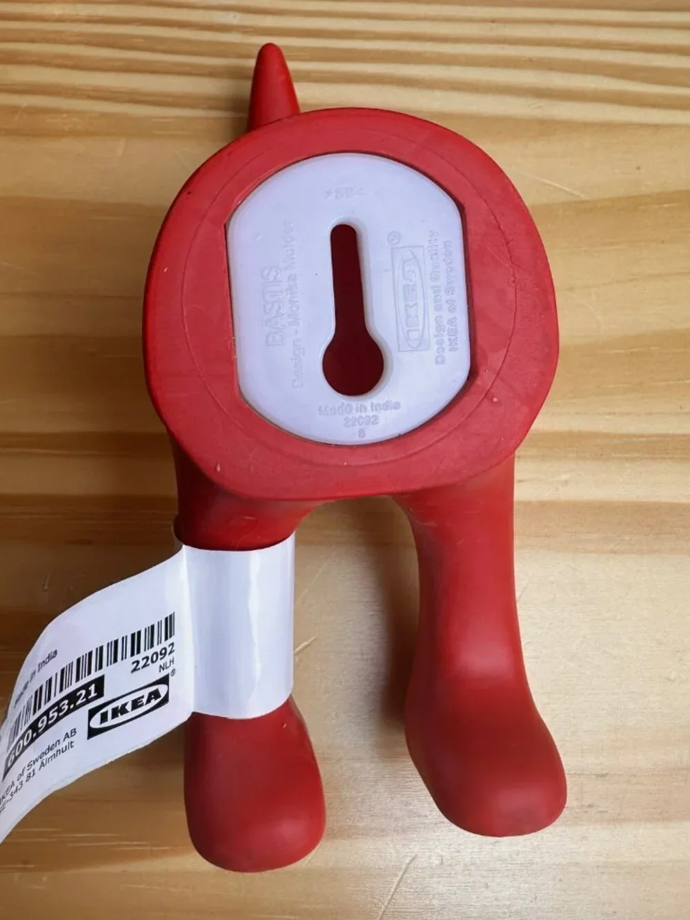 IKEA BÄSTIS Dog Tail Plastic‎ Wall Hanger Hook Hat Coat Leash Key in Red